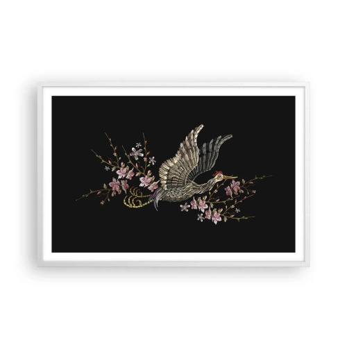Póster en marco blanco - Ave florida - 91x61 cm