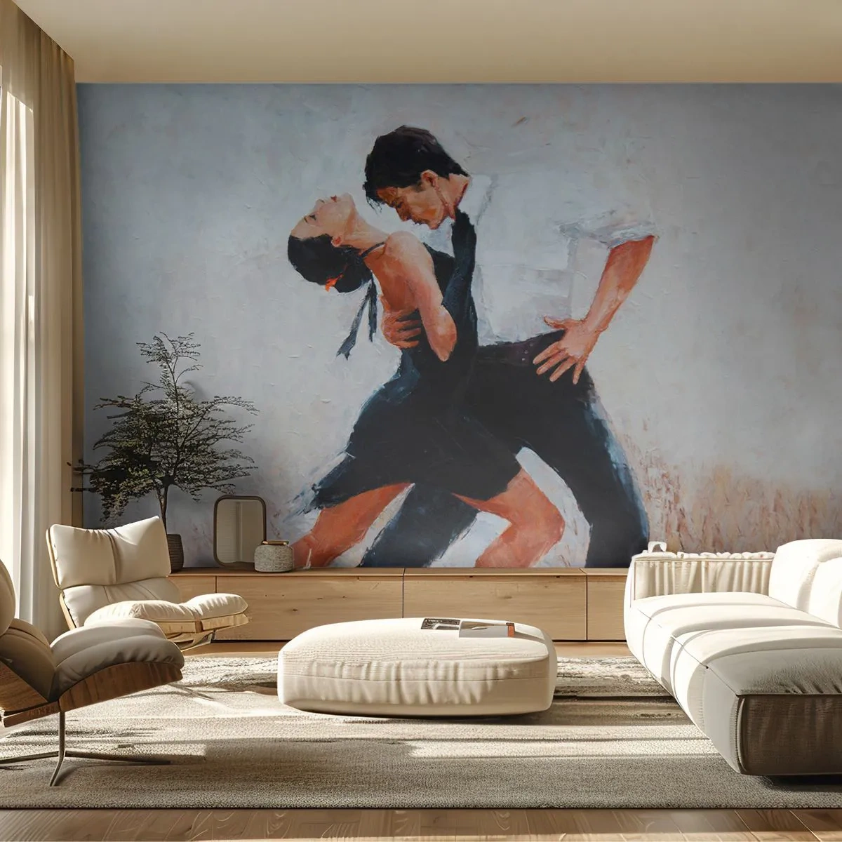 Fotomural Autadhesivo Deluxe Sticker - El tango de mis sueños - Abstracción, Bailar, Tango - 350x256 cm