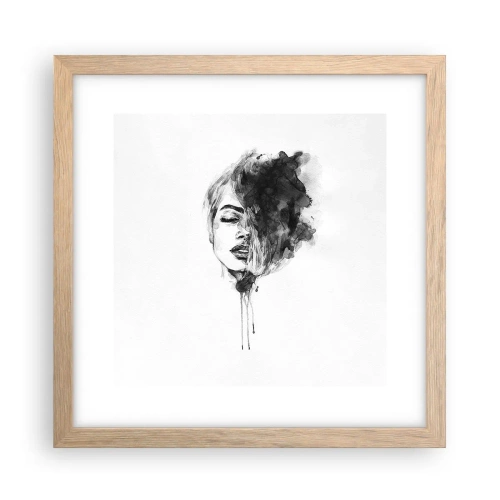 Póster en marco roble claro - Sueños en femenino - 30x30 cm