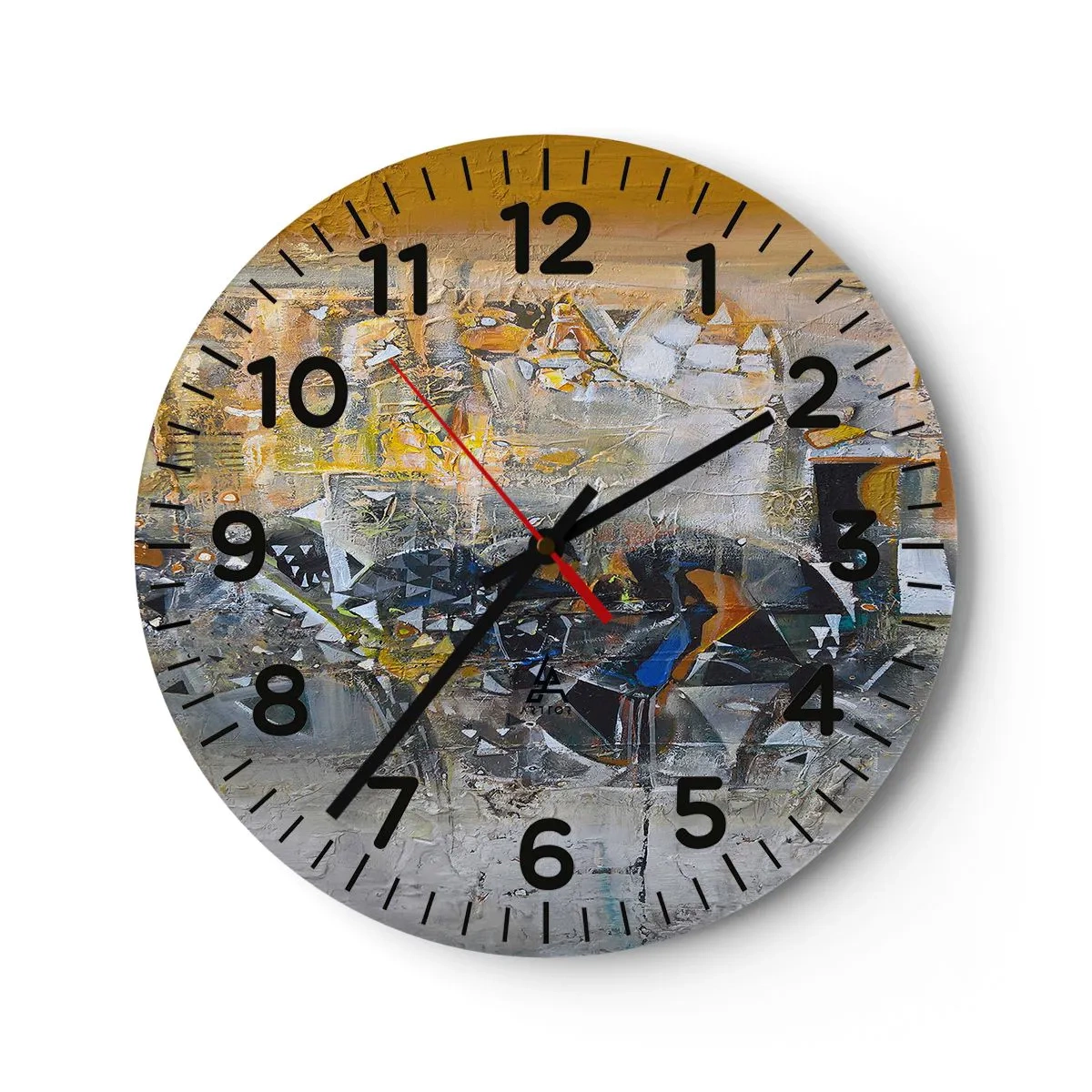 Reloj de pared - Reloj de vidrio - Todo se pondrá en su sitio - 40x40 cm