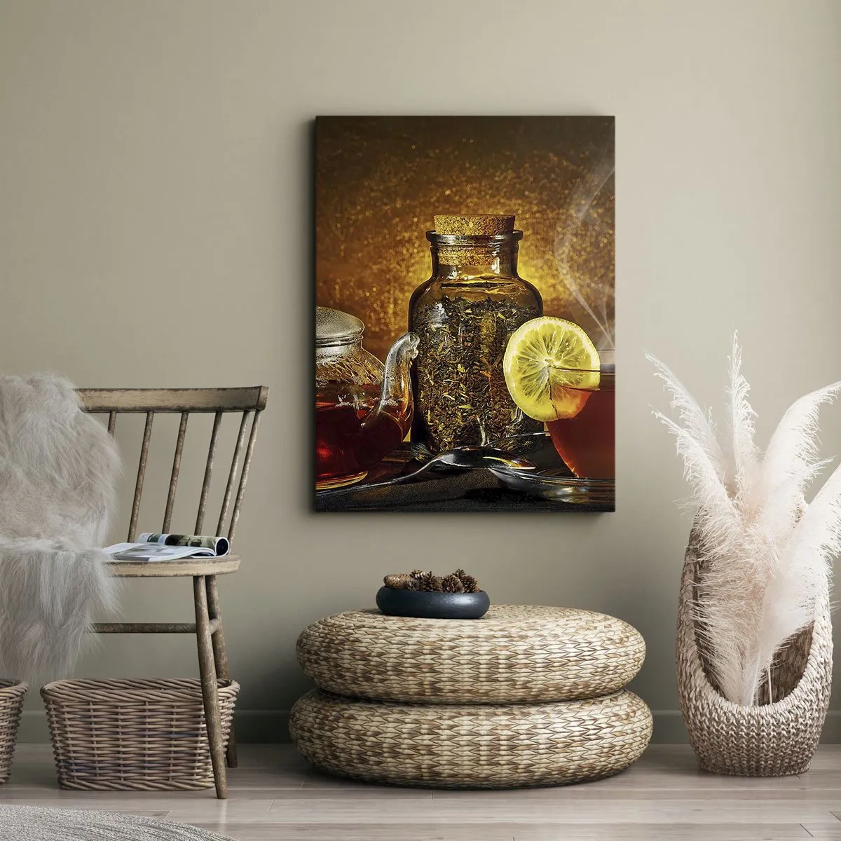 Cuadro sobre lienzo - Impresión de Imagen - Al estilo de los maestros holandeses - 65x120 cm