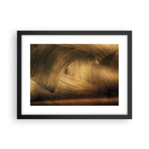 Póster en marco negro - En un laberinto de oro - 40x30 cm