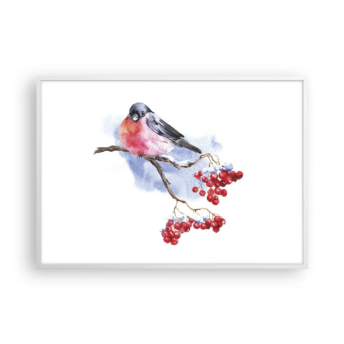 Póster en marco blanco - Invierno en color - 100x70 cm