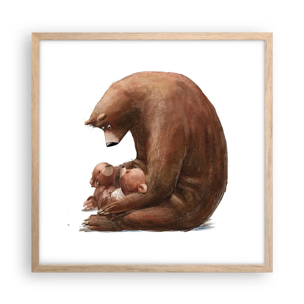 Póster en marco roble claro - Dulces sueños, niños - 50x50 cm