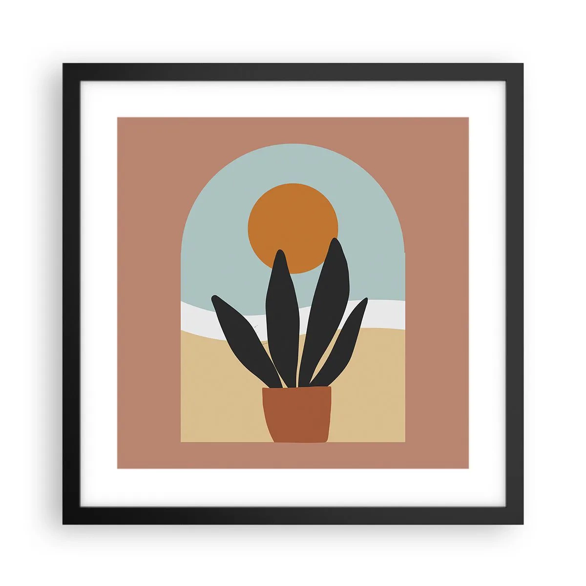 Póster en marco negro - Pequeñas alegrías - 40x40 cm