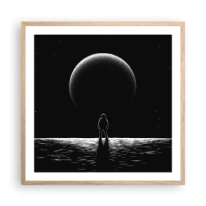 Póster en marco roble claro - Cara a cara - 60x60 cm