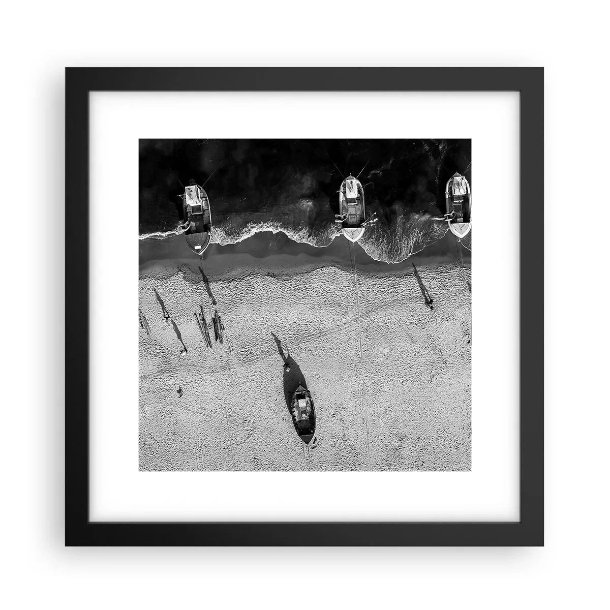 Póster en marco negro - Aún en la orilla... - 30x30 cm