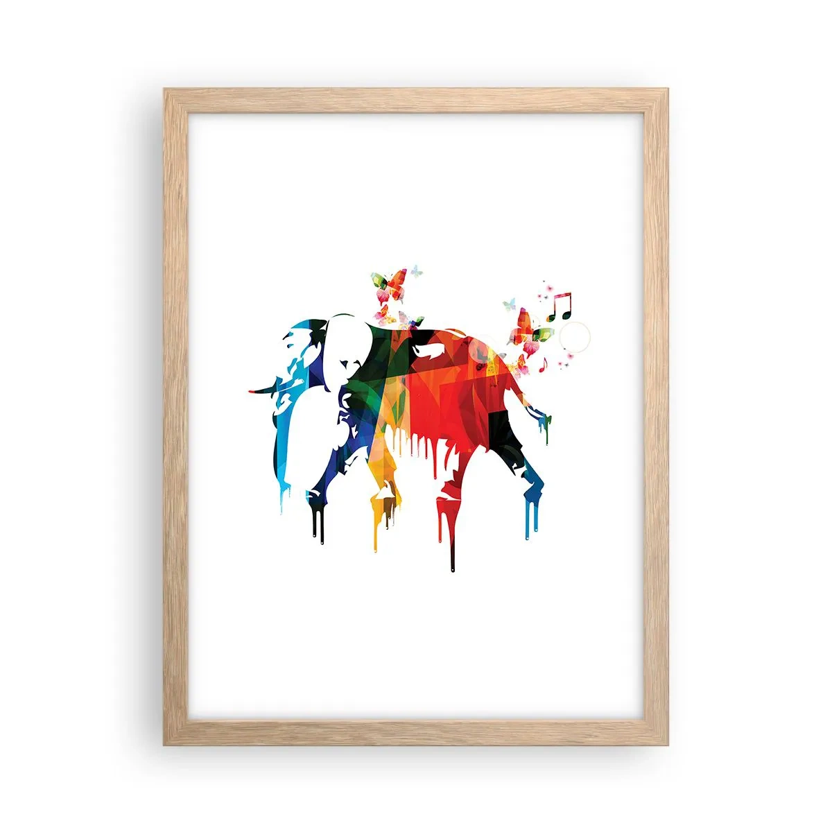 Póster en marco roble claro - Todo el mundo puede bailar - 30x40 cm