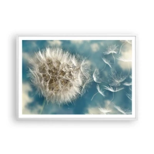 Póster en marco blanco - El aliento de un ángel - 100x70 cm