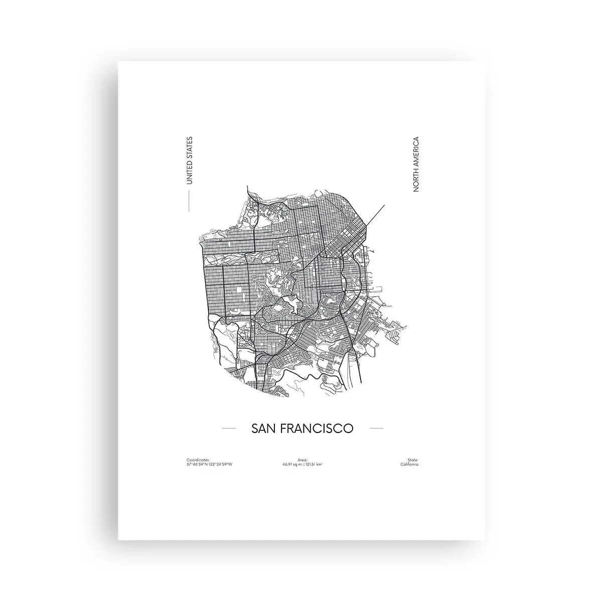 Póster - Anatomía de San Francisco - 30x40 cm