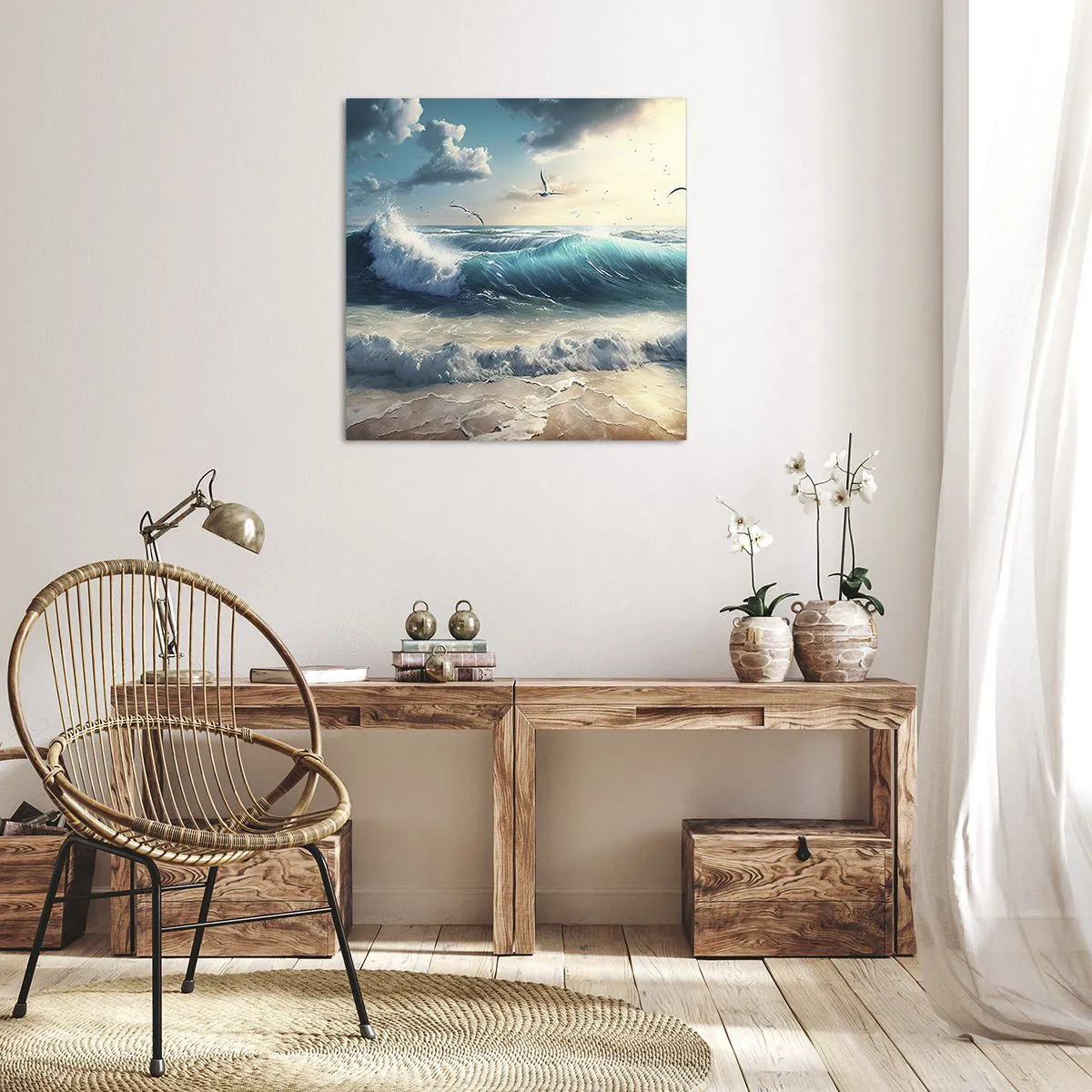 Cuadro sobre lienzo - Impresión de Imagen - La brisa solo para ti - 40x40 cm