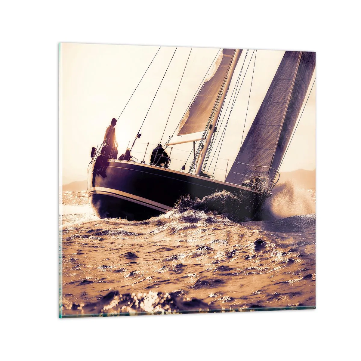 Cuadro sobre vidrio - Impresiones sobre Vidrio - Navega, marinero - 70x70 cm