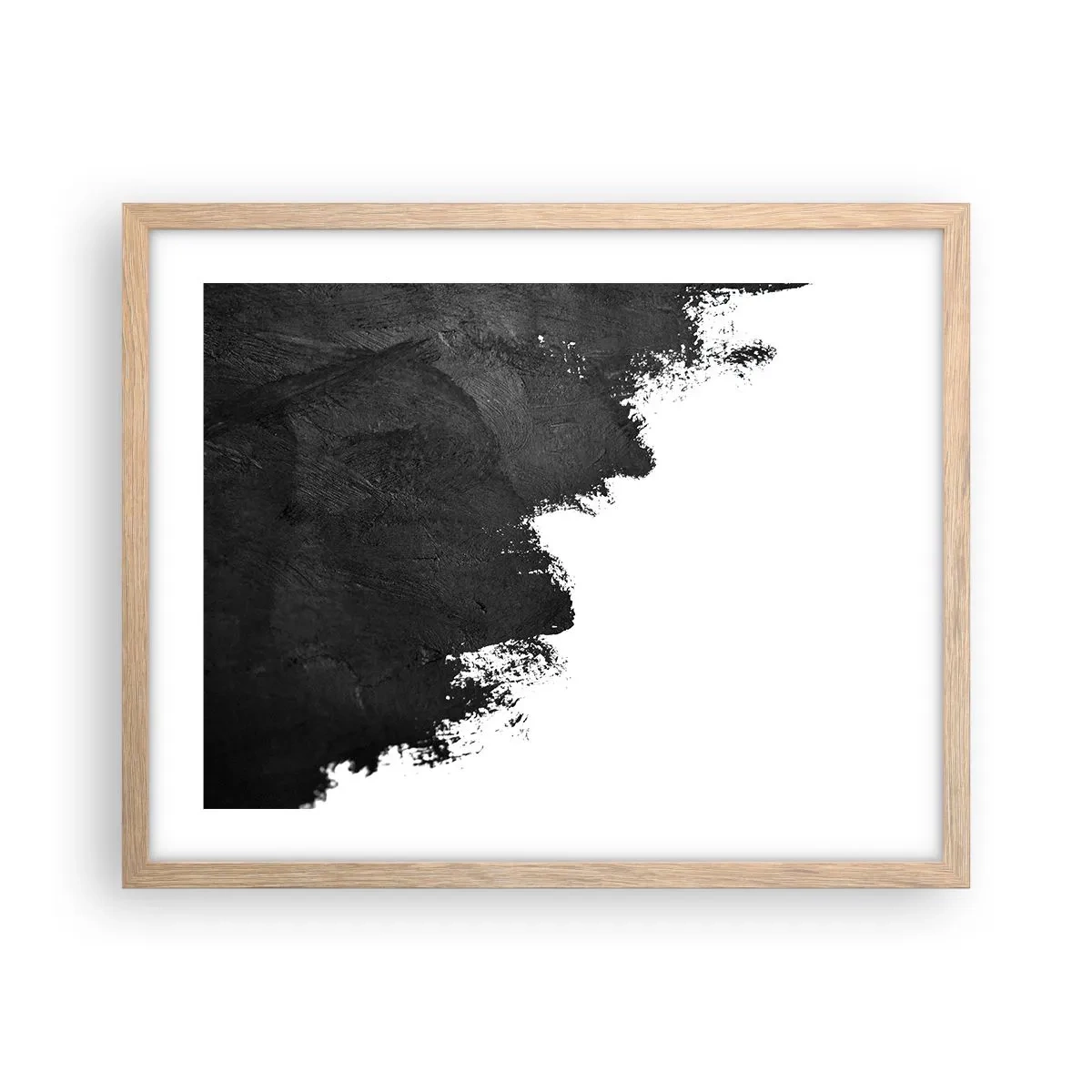 Póster en marco roble claro - Elementos: tierra - 50x40 cm