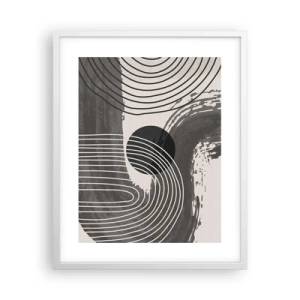 Póster en marco blanco - La victoria del óvalo - 40x50 cm