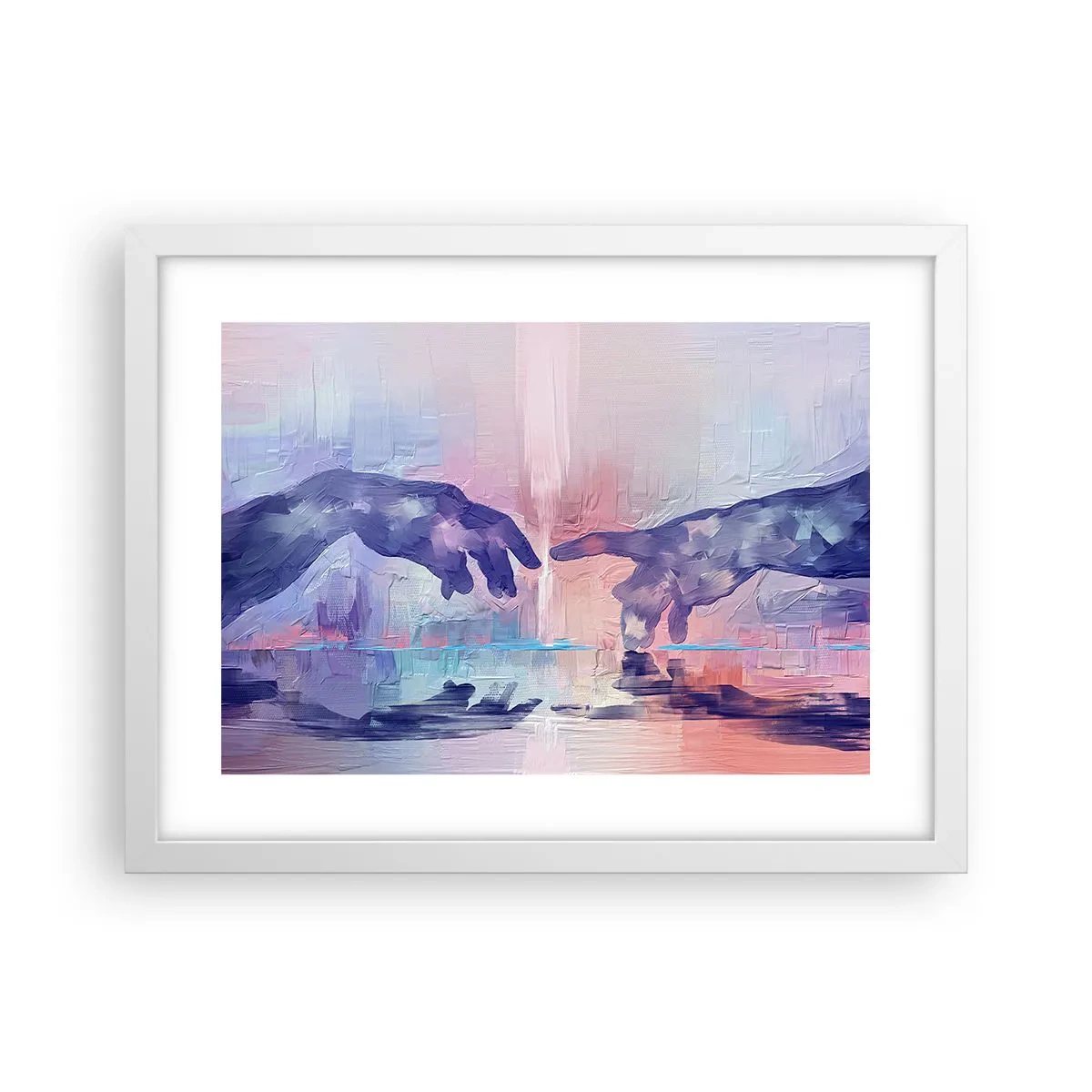 Póster en marco blanco - Chispa divina de vida - 40x30 cm