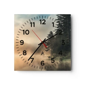 Reloj de pared - Reloj de vidrio - El nacimiento de un día - 40x40 cm