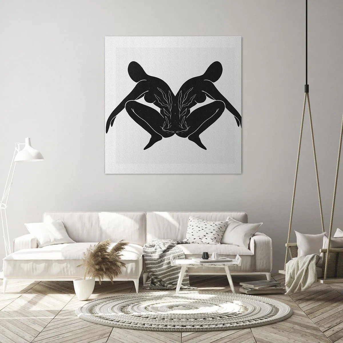 Cuadro sobre lienzo - Impresión de Imagen - Un alma compartida - 70x70 cm