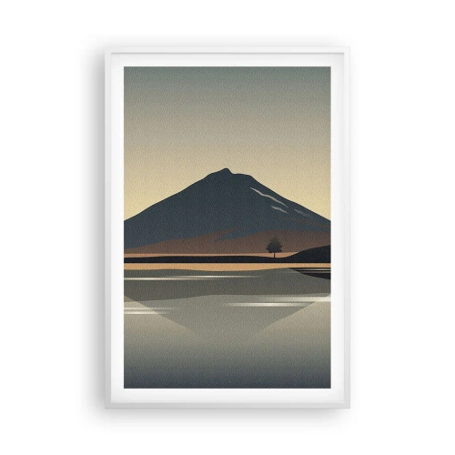 Póster en marco blanco - Reflejo de espejo - 61x91 cm