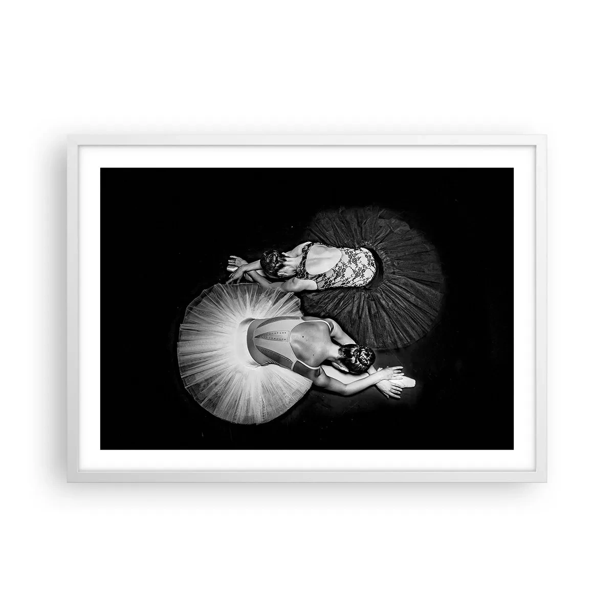 Póster en marco blanco - Yin y yang: el equilibrio perfecto - 70x50 cm