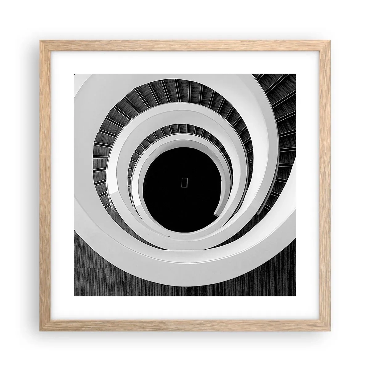 Póster en marco roble claro - Hacia el origen - 40x40 cm