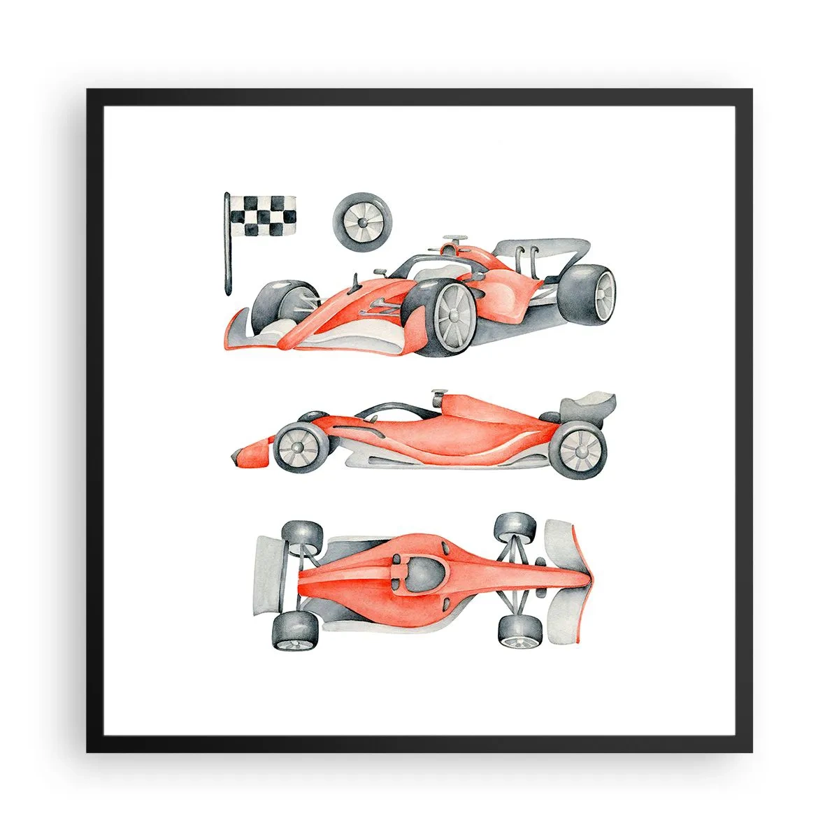 Póster en marco negro - Para alcanzar un sueño - 60x60 cm