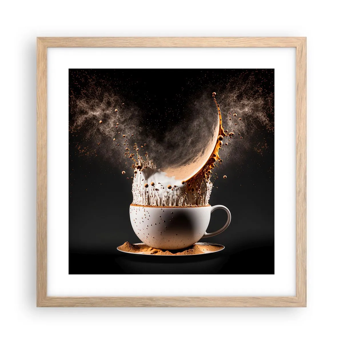 Póster en marco roble claro - Una explosión de sabor - 40x40 cm