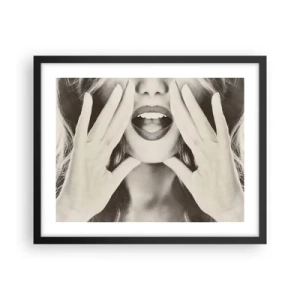 Póster en marco negro - ¡Ya estoy en camino! - 50x40 cm