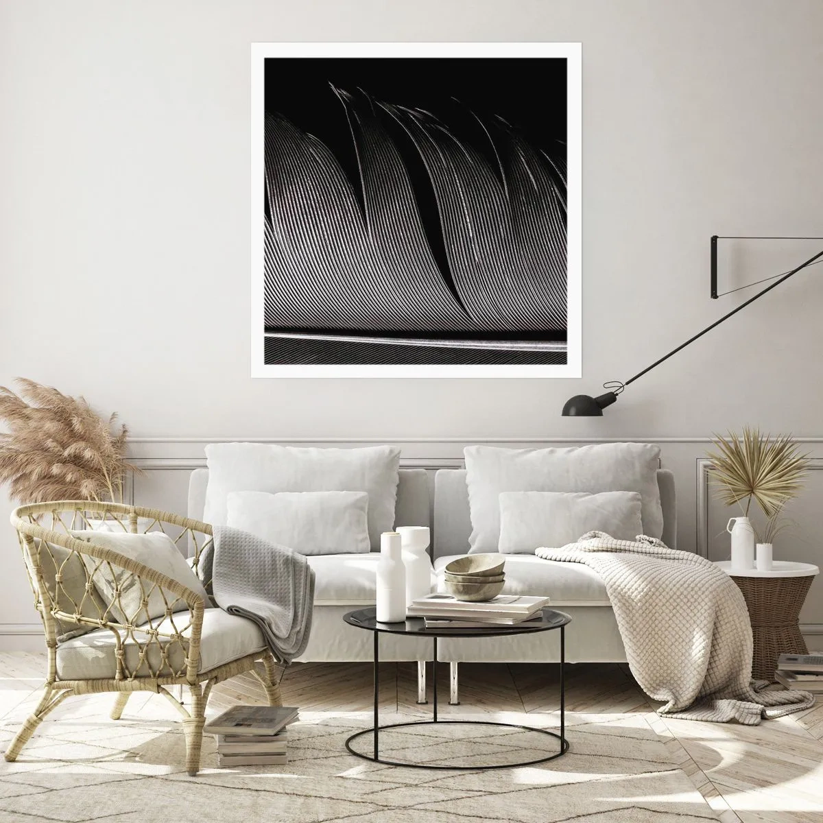 Póster - Pluma - una construcción maravillosa - 40x40 cm