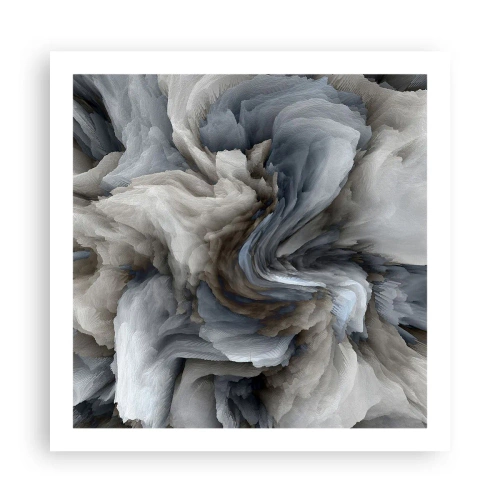 Póster - Piedra y flor - 60x60 cm