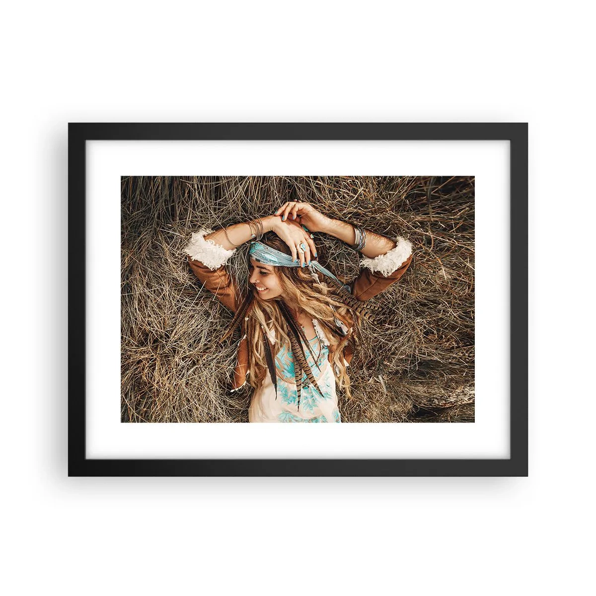 Póster en marco negro - El verano del amor - 40x30 cm