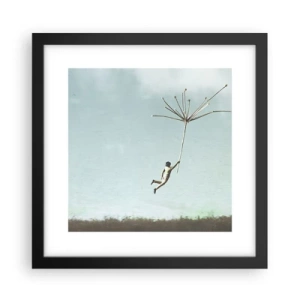 Póster en marco negro - Bailando con la brisa - 30x30 cm