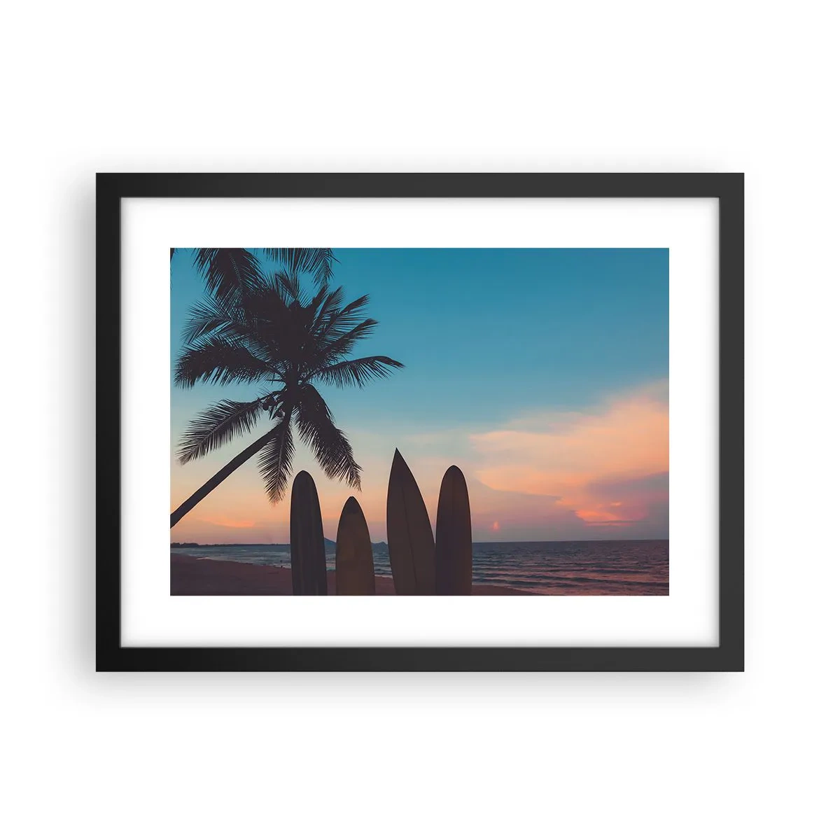 Póster en marco negro - Mañana también disfrutaremos - 40x30 cm