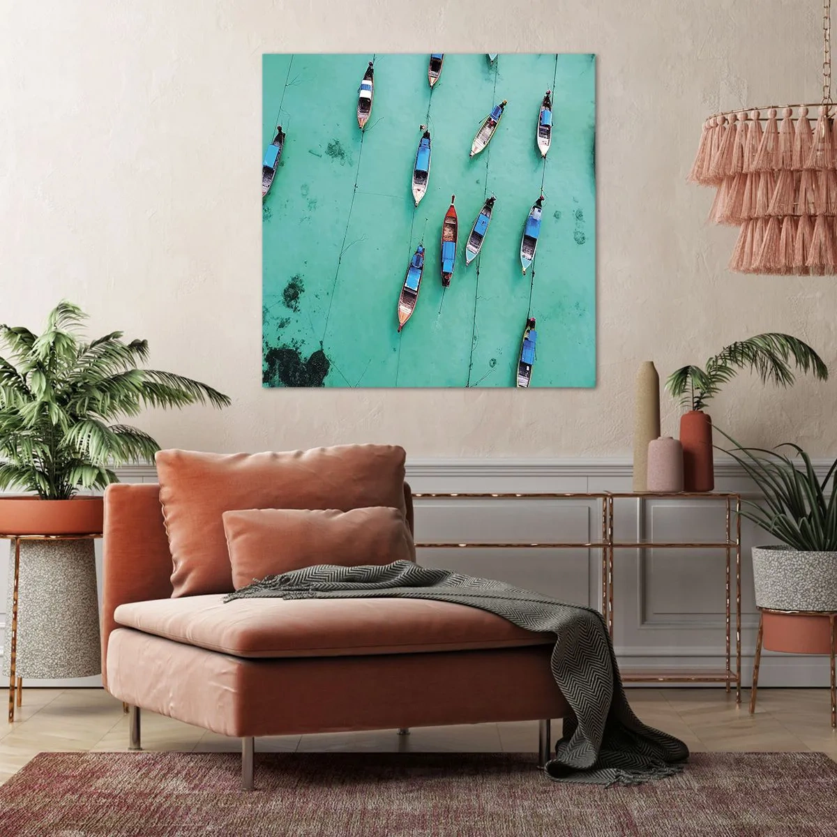 Cuadro sobre lienzo - Impresión de Imagen - En alegre espera - 60x60 cm