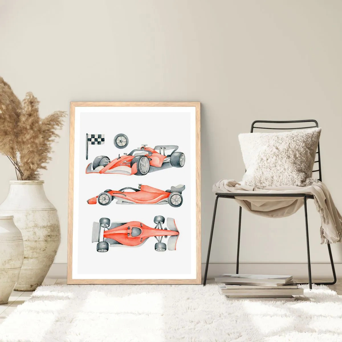 Póster en marco roble claro - Para alcanzar un sueño - 70x100 cm