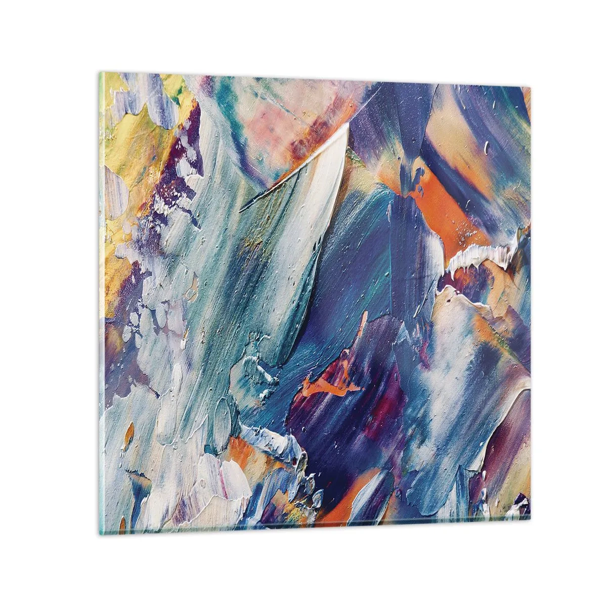 Cuadro sobre vidrio - Impresiones sobre Vidrio - Confusión de colores - 40x40 cm