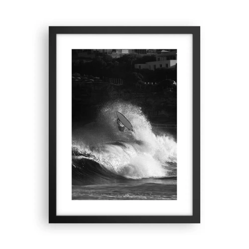 Póster en marco negro - Desafío aceptado - 30x40 cm