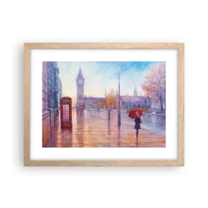 Póster en marco roble claro - Un día de otoño en Londres - 40x30 cm