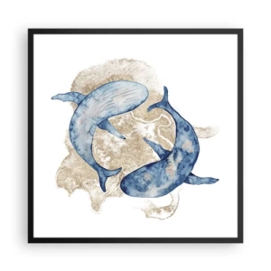 Póster en marco negro - ¿Amistad o amor? - 60x60 cm