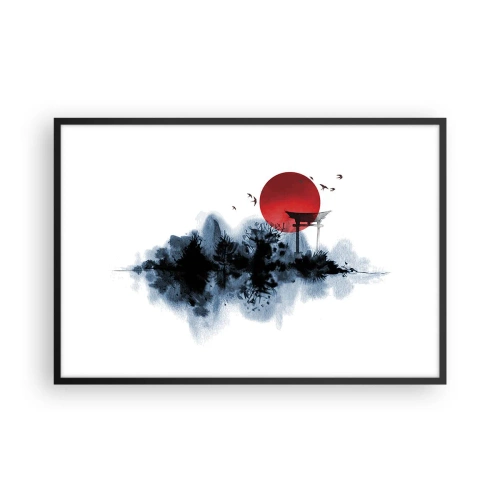 Póster en marco negro - Visión japonesa - 91x61 cm