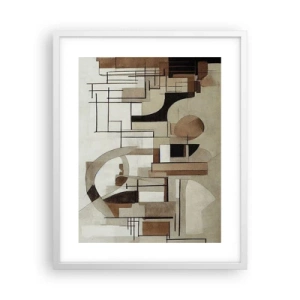 Póster en marco blanco - Paisaje urbano 2.0 - 40x50 cm