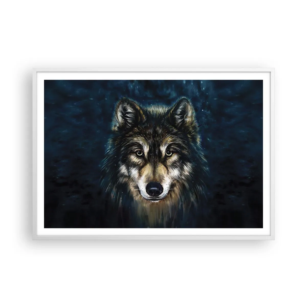 Póster en marco blanco - ¿Alfa? Y omega - 100x70 cm