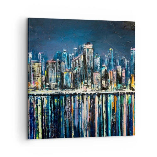 Cuadro sobre lienzo - Impresión de Imagen - Una cascada de luces - 50x50 cm