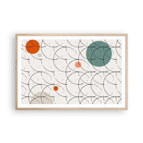 Póster en marco roble claro - Con espíritu pop-art - 91x61 cm