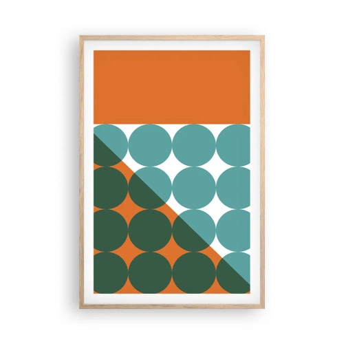 Póster en marco roble claro - Hacia arriba y en diagonal - 61x91 cm