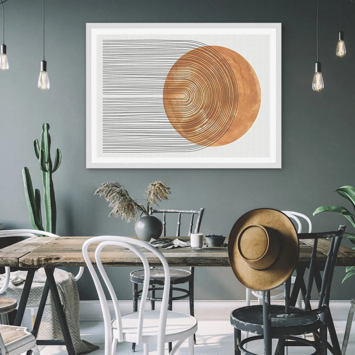 Póster en marco blanco - Una composición soleada - 70x50 cm