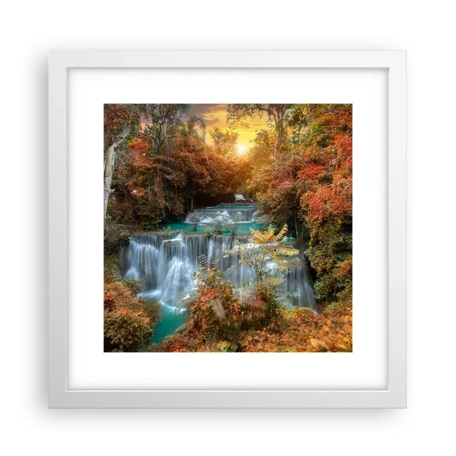 Póster en marco blanco - El tesoro escondido del bosque - 30x30 cm