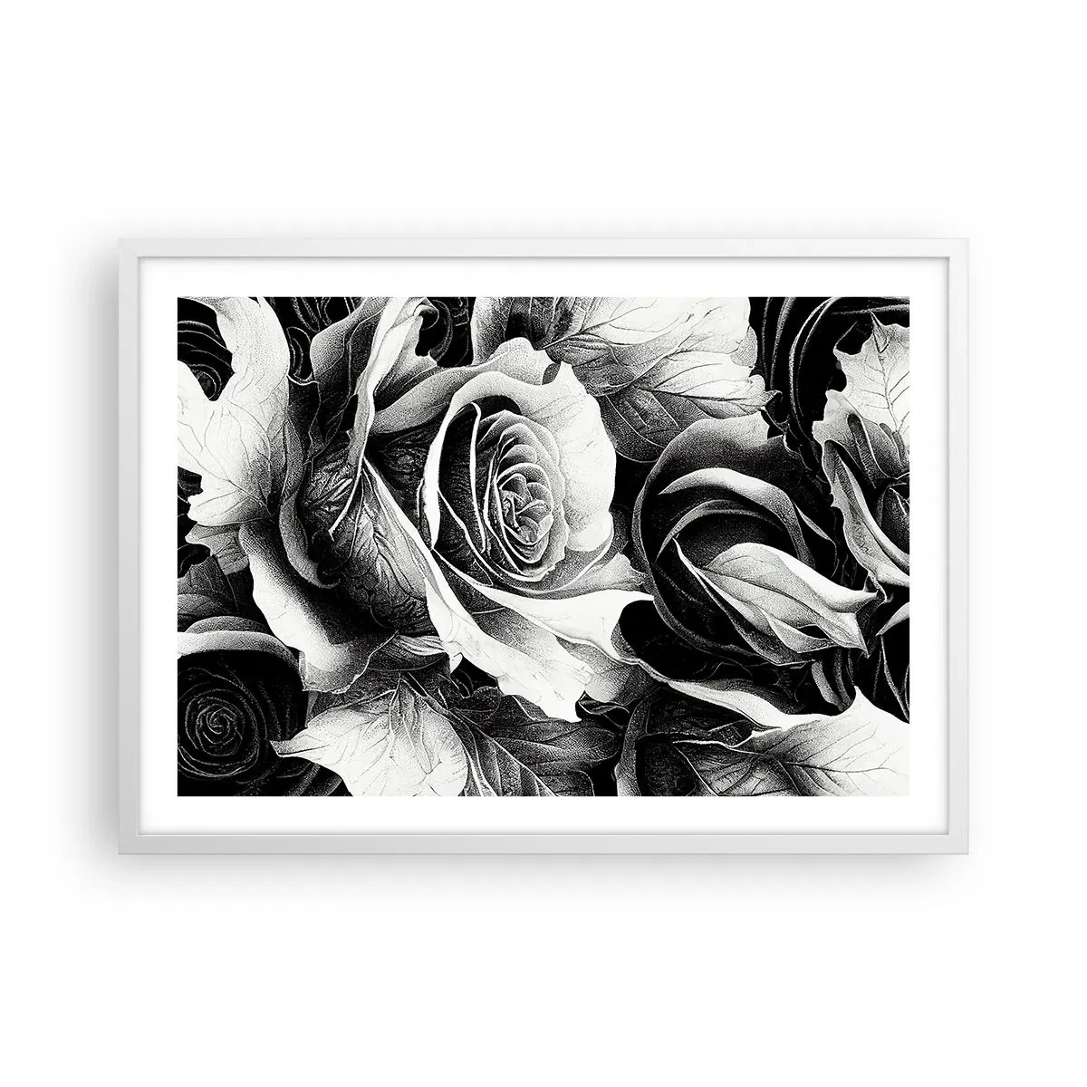 Póster en marco blanco - Siempre como una reina - 70x50 cm