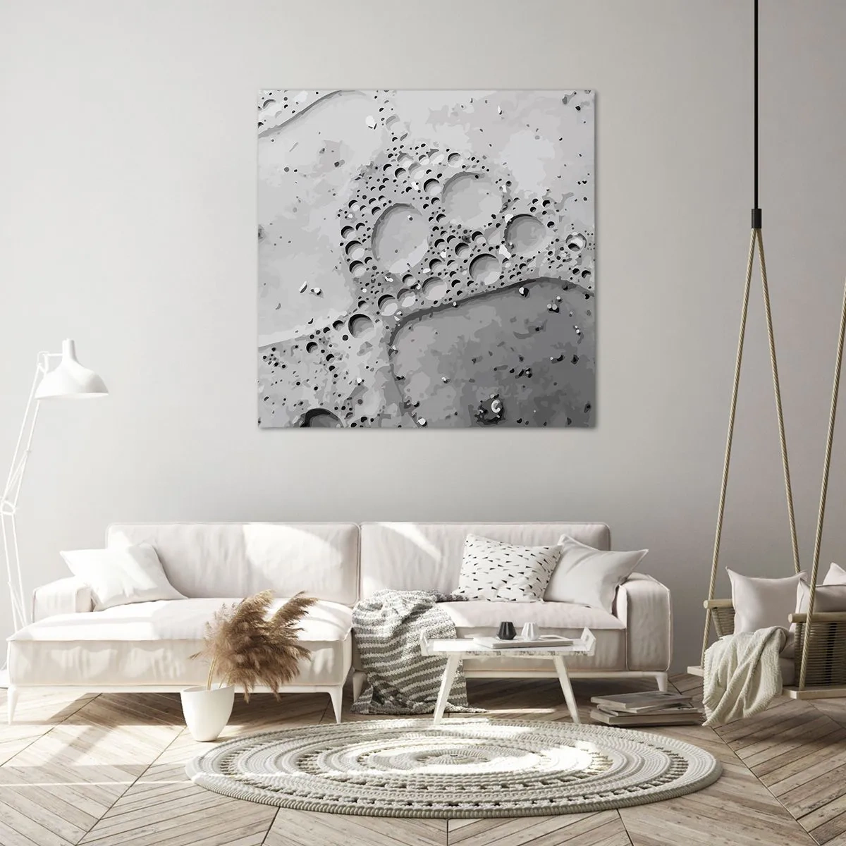 Cuadro sobre lienzo - Impresión de Imagen - Rastro espumoso - 70x70 cm