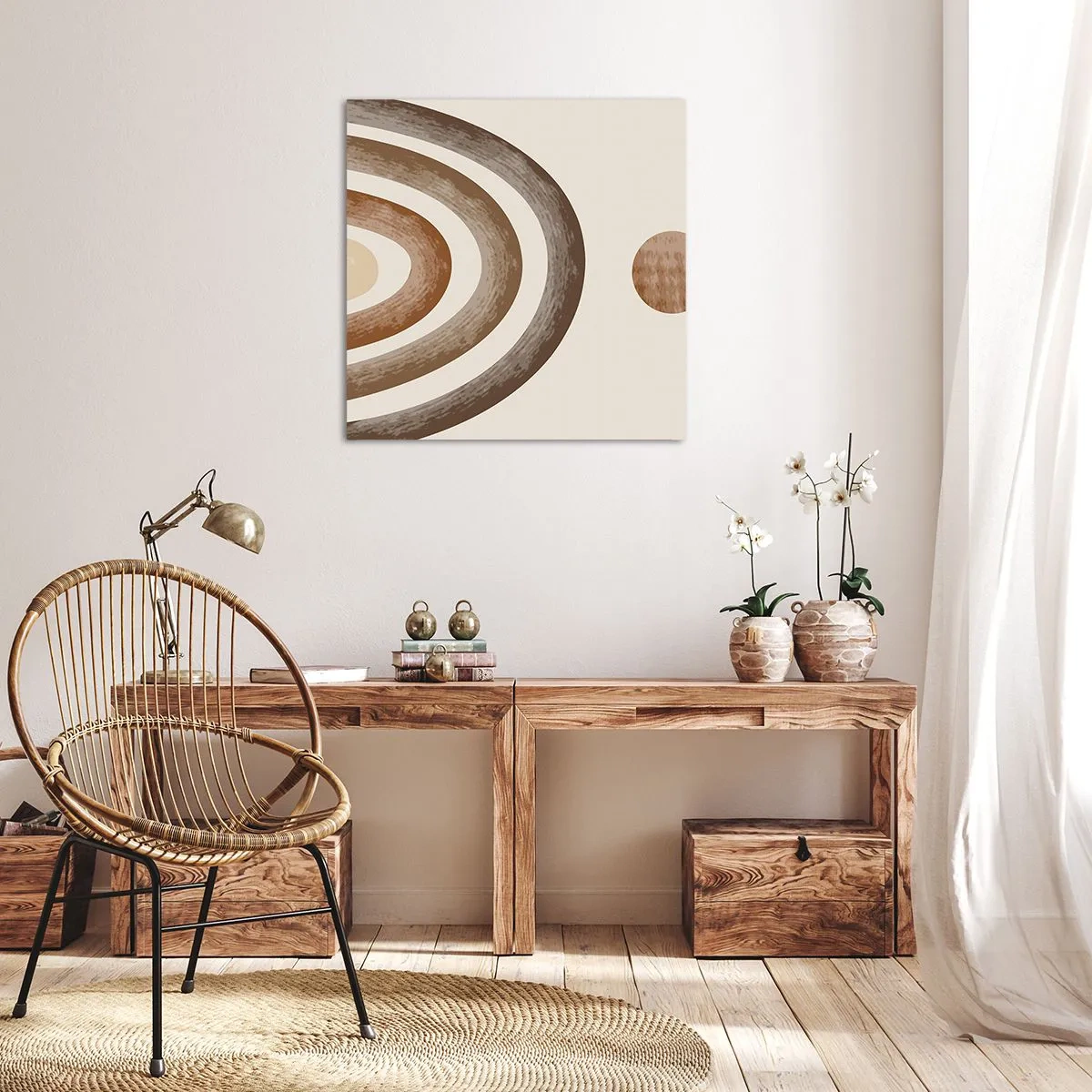 Cuadro sobre lienzo - Impresión de Imagen - En otro mundo - 50x50 cm