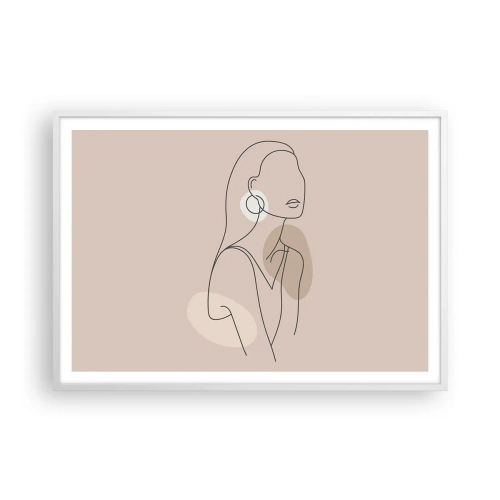 Póster en marco blanco - Un icono de la inocencia - 100x70 cm